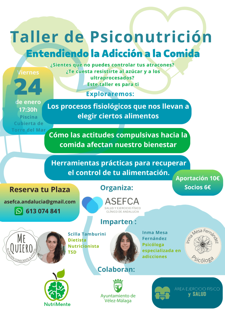 Taller de psiconutrición ayuntamiento Vélez Málaga adicción a la comida obesidad